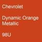 Preview: Chevrolet, Dynamic Orange Metallic, 98U.